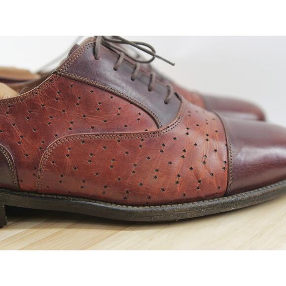 Lorenzo Banfi‎ 9.5 M Mens Shoes Leather Hand Made 2 Tone Made In Italy main image 14
